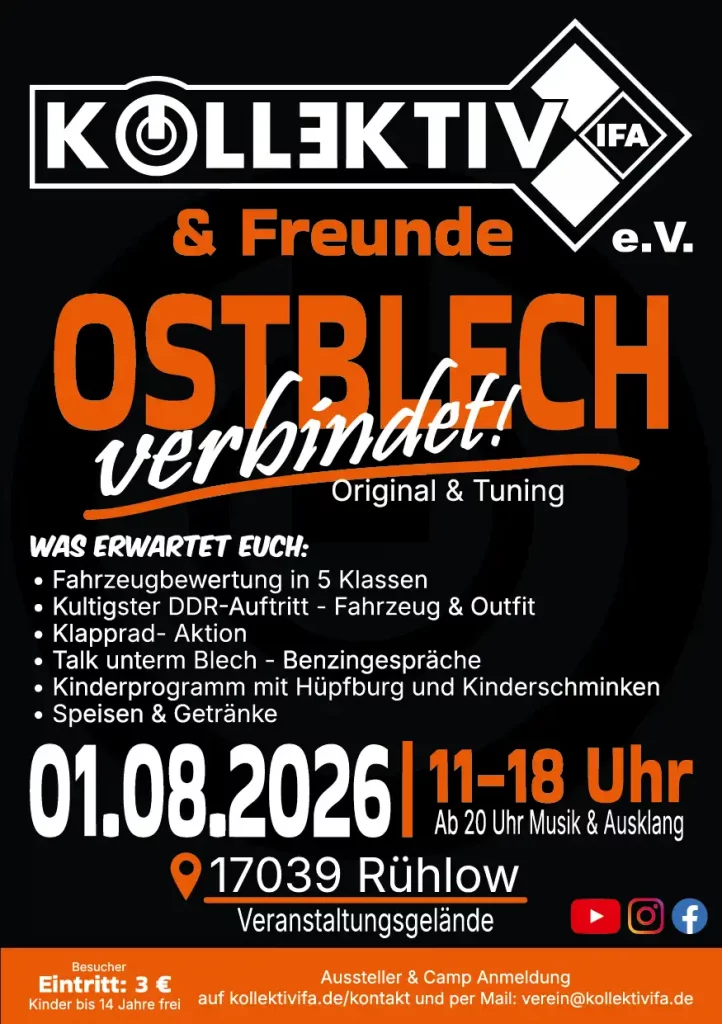 Flyer Kollektiv IFA & Freunde 01.08.2026 in Rühlow